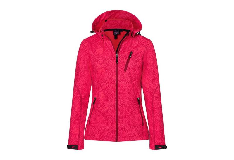 DEPROC Active Softshelljacke ALBERTA PEAK leichte Softshelljacke mit All-Over-Print und abnehmbarer Kapuze von DEPROC Active