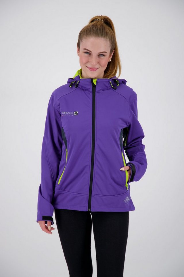 DEPROC Active Softshelljacke Downton Peak WOMEN NEW CS Ventialtionsreißverschlüsse, Auch in Großen Größen erhältlich, mit abnehmbarer Kapuze von DEPROC Active