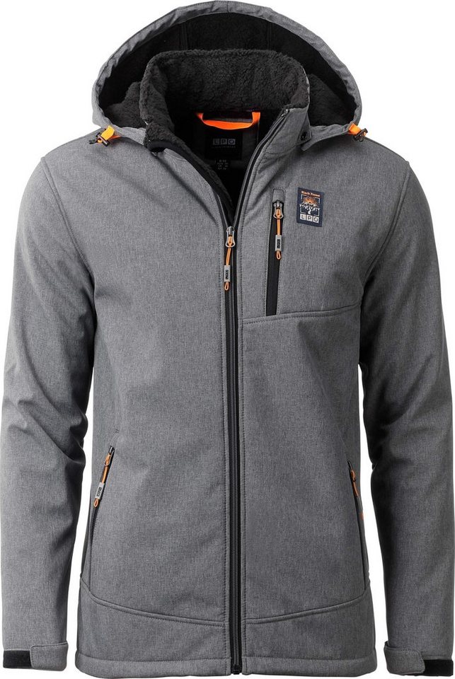DEPROC Active Softshelljacke LOGAN MEN II CS auch in Großen Größen erhältlich. mit abnehmbarer Kapuze von DEPROC Active