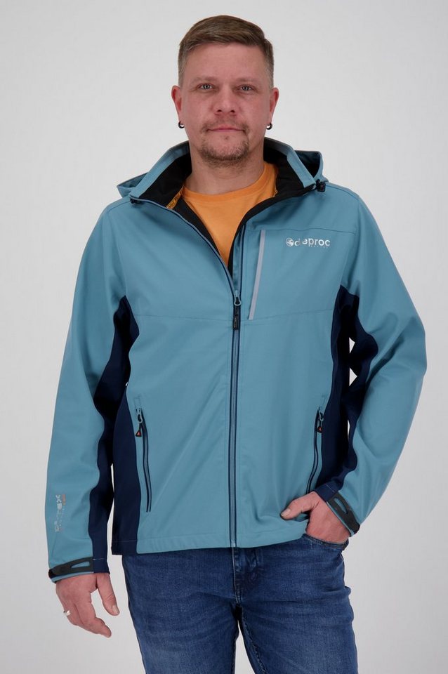 DEPROC Active Softshelljacke NUNAVUT CS NEW MEN auch in Großen Größen erhältlich, mit abnehmbarer Kapuze von DEPROC Active