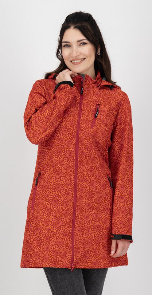 DEPROC Active Softshelljacke SHELBY LONG leichter Softshell Kurzmantel mit abnehmbarer Kapuze von DEPROC Active