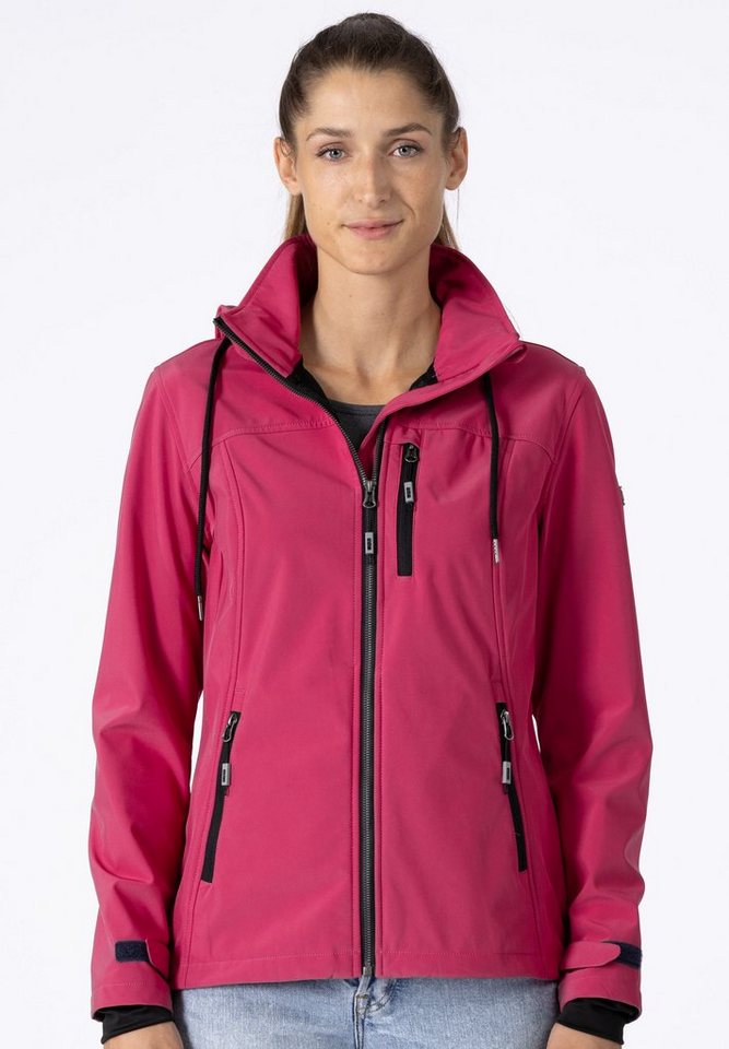 DEPROC Active Softshelljacke SILA CS Women Funktionsjacke, Outdoorjacke, Wetterjacke mit Kapuze, auch in Großen Größen von DEPROC Active