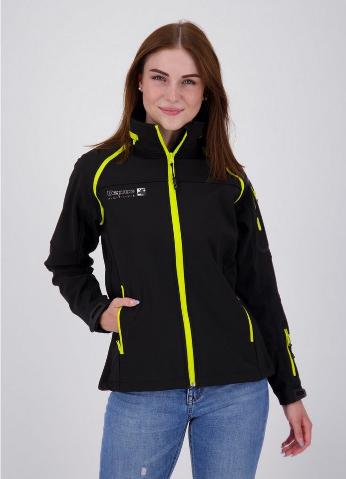 DEPROC Active Softshelljacke STANLEY PEAK II NEW CS WOMEN mit leicht abnehmbaren Ärmeln zur Weste änderbar von DEPROC Active