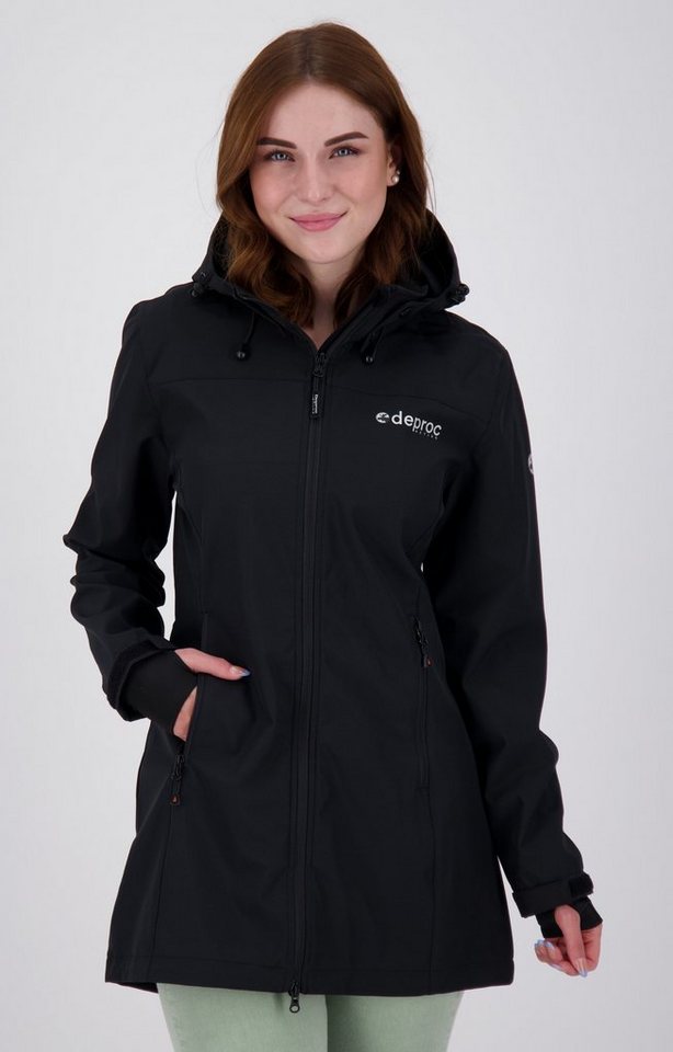 DEPROC Active Softshellmantel CAVELL LONG WOMEN CS Long jacket auch in Großen Größen erhältlich von DEPROC Active