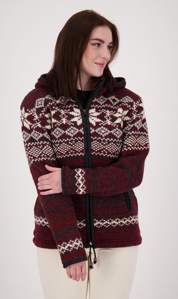 DEPROC Active Strickfleecejacke ANNAPURNA mit Kapuze und weichem Fleece gefüttert von DEPROC Active