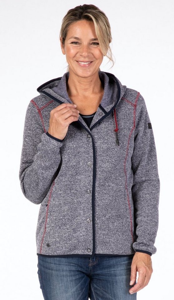 DEPROC Active Strickfleecejacke SASKWOOD II CS WOMEN mit Kontrastnähten von DEPROC Active