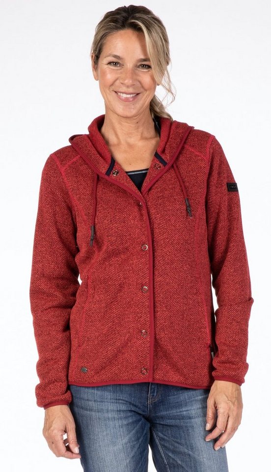 DEPROC Active Strickfleecejacke SASKWOOD II CS WOMEN mit Kontrastnähten von DEPROC Active