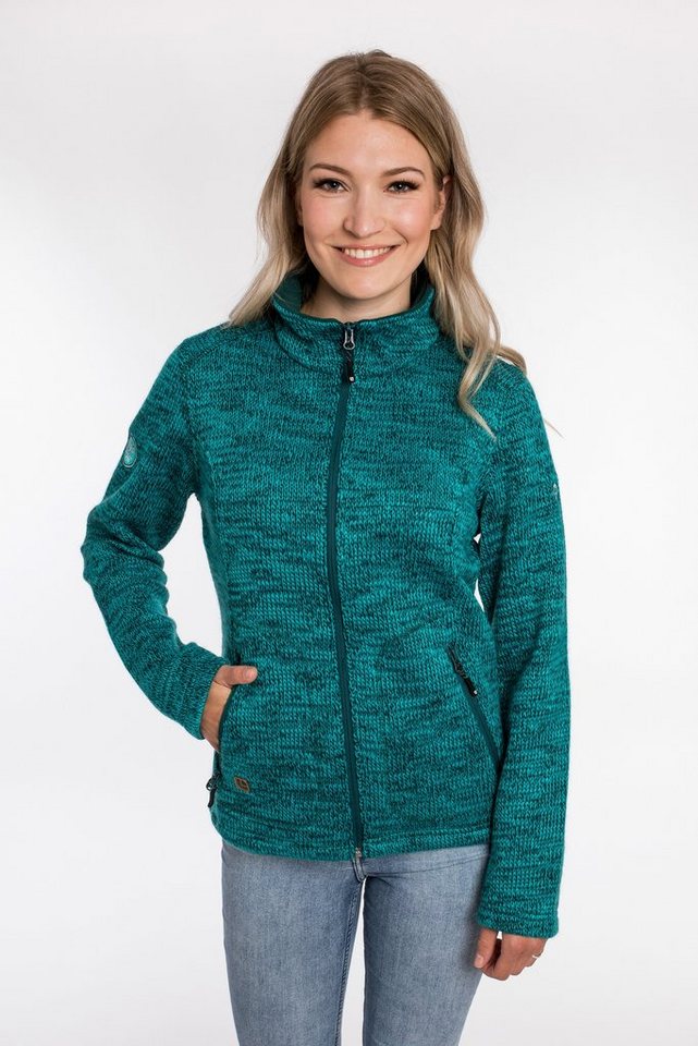 DEPROC Active Strickfleecejacke Strickfleecejacke WILLMORE II Women Midlayer, Funktionsfleece auch in Großen Größen von DEPROC Active