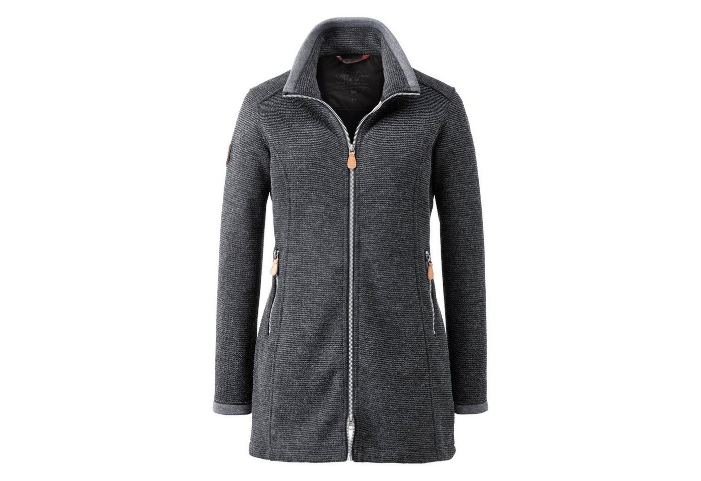 DEPROC Active Strickmantel AMYWOOD LONG außergewöhnlicher Feinstrickmantel mit Kontrastdetails von DEPROC Active