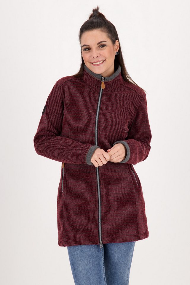 DEPROC Active Strickmantel AMYWOOD LONG außergewöhnlicher Feinstrickmantel mit Kontrastdetails von DEPROC Active