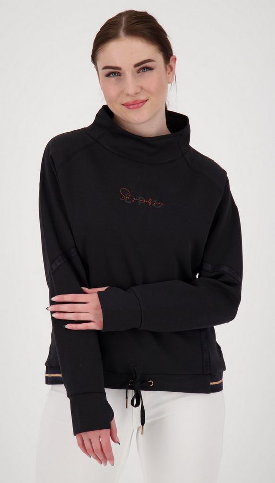 DEPROC Active Sweatshirt JETTE CS WOMEN Sweatshirt vorne etwas kürzer, Kordelzug am Bund von DEPROC Active