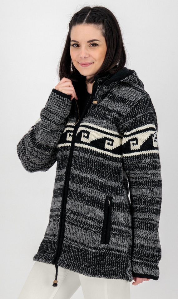 DEPROC Active Wolljacke ANNAPURNA CS Strickjacke & Wollfleecejacke Handmade in Nepal von DEPROC Active