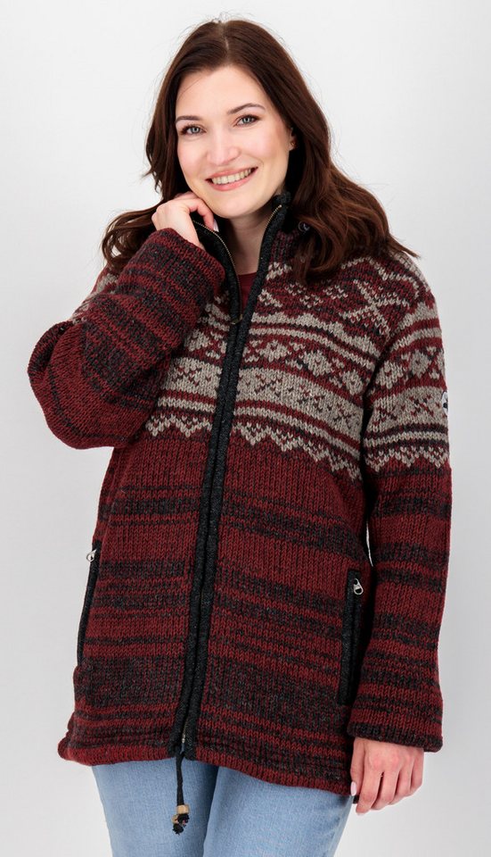 DEPROC Active Wolljacke ANNAPURNA CS Strickjacke & Wollfleecejacke Handmade in Nepal von DEPROC Active