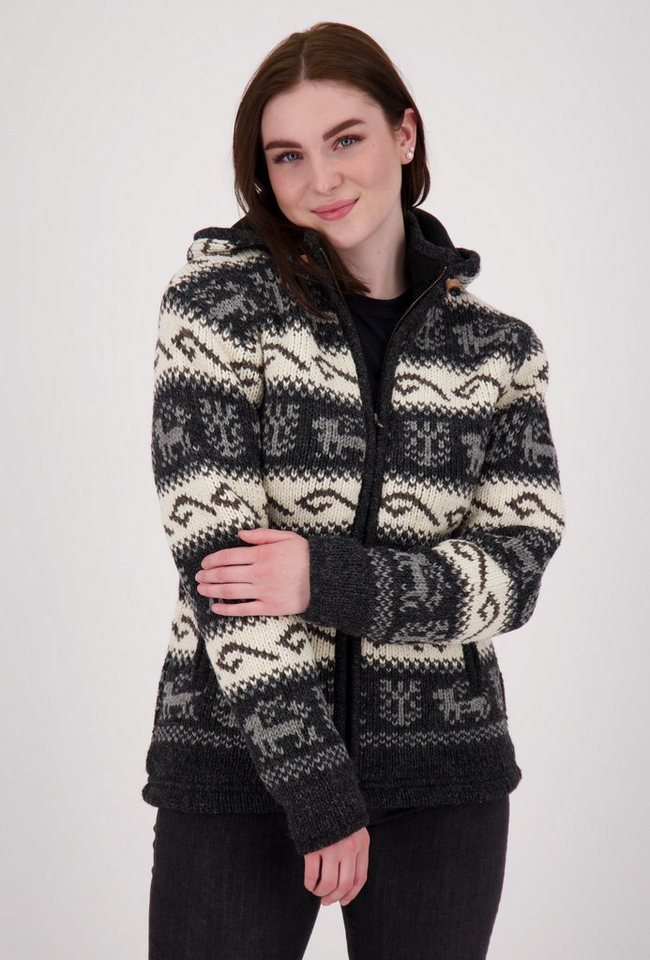 DEPROC Active Wolljacke ANNAPURNA CS Strickjacke & Wollfleecejacke Handmade in Nepal von DEPROC Active