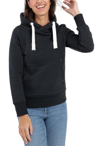 Deproc Active Damen Sweatshirt Mit Kapuzenjacke Fleecejacke Windbreaker Hoodie Hildacmyk Kapuzenpullover, Schwarz, 44 EU von DEPROC-Active
