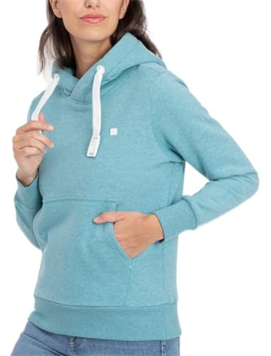 Deproc Active Damen Sweatshirt Mit Kapuzenjacke Fleecejacke Windbreaker Hoodie Hildacmyk Kapuzenpullover, Türkis, 42 EU von DEPROC-Active