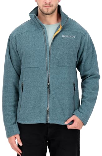 Deproc Active Herren Strickfleecejacke mit Stehkragen Übergangsjacke Windbreaker Fleecejacke Männer SEWARD von DEPROC-Active