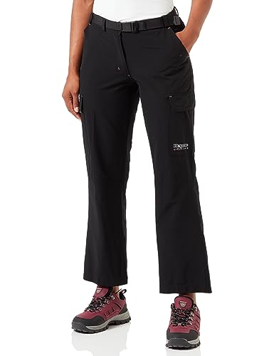 Deproc Damen Softshellhose Outdoorhose Trekkinghose Wasserdicht KENORA Long Wanderhose, Black, 40 DE/Kurz von DEPROC-Active