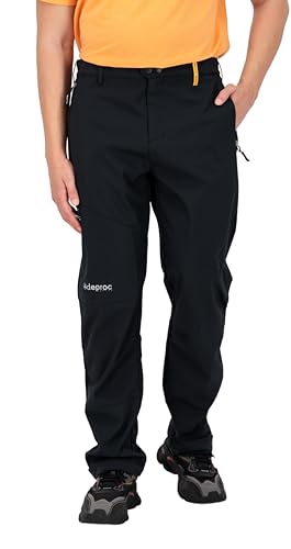 Deproc Herren Softshellhose Outdoorhose Trekkinghose Wasserdicht Sterling II Men Wanderhose, Schwarz, 50 von DEPROC-Active