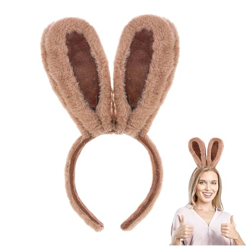 Hasenohren, süßes Haarband mit Hasenohren, verstellbar, weich und bequem, 3D-Design, ideal für Cosplay und Partys von DERJDISF