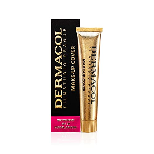 Dermacol - Full Coverage Foundation, Flüssige Makeup Matte Foundation mit SPF 30, Wasserfeste Foundation für fettige Haut, Akne, & Augenringe, Langanhaltende Makeup Produkte, 30g, Farbton - 221 von Dermacol