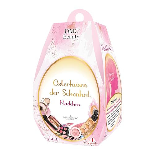 Dermocura Beauty-Osterei mit 11 Premium-Kosmetik-Überraschungen Make-Up, Top-Marken wie Garnier, Douglas, Rimmel enthalten. Oster-Beauty-Set 2025 Kosmetiktasche Schminke für Frauen und Mädchen Ostern von DERMOCURA