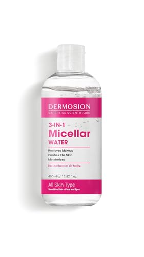 Dermosion Mizellenwasser zum Abschminken, 400 ml, Tiefenreinigung und Erfrischung der Haut Dermosion Mizellenwasser zum Abschminken, 400 ml, Tiefenreinigung und Erfrischung der Haut von DERMOSION
