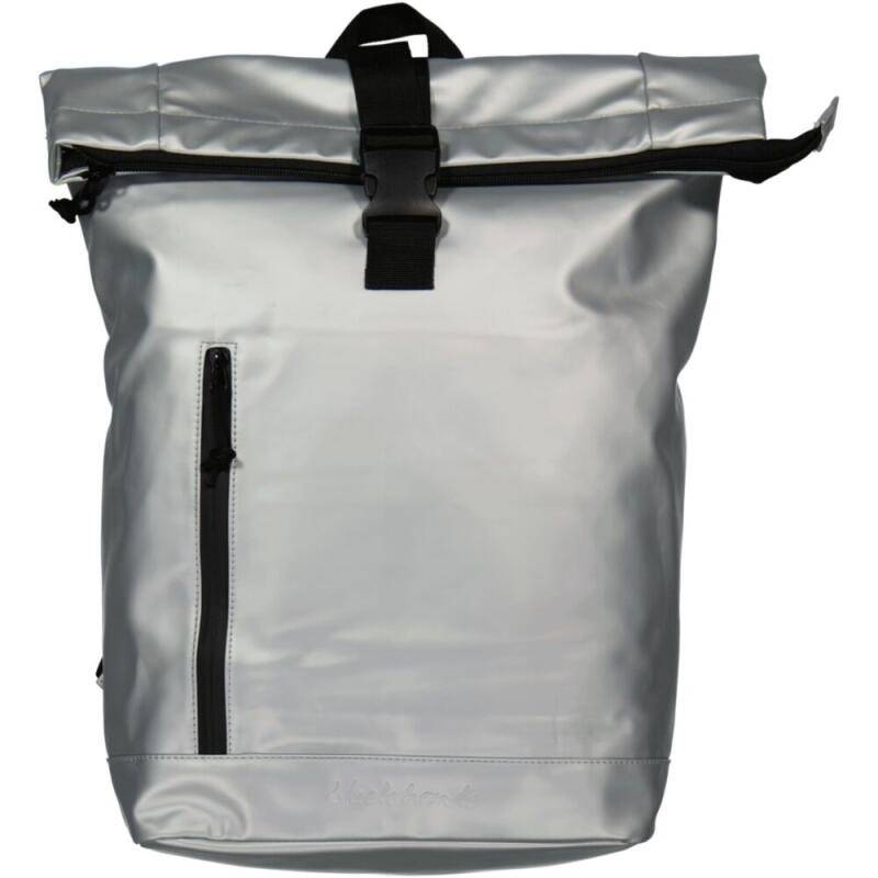 DERNIER - Black Hawk Rollup-Rucksack aus PU mit Laptopfach Metalic Silber Gold/Silber/Bronze von DERNIER