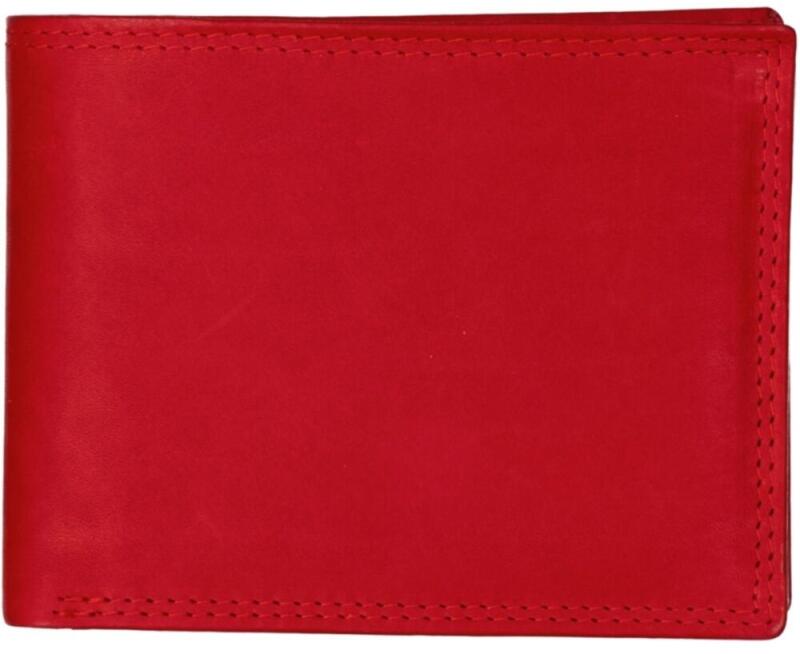 DERNIER - Denier Scheinbörse mit Riegel und RFID-Schutz echt Leder rot Rot von DERNIER