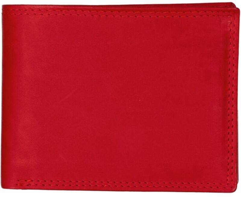 DERNIER - Denier Scheinbörse mit Riegel und RFID-Schutz echt Leder rot Rot von DERNIER