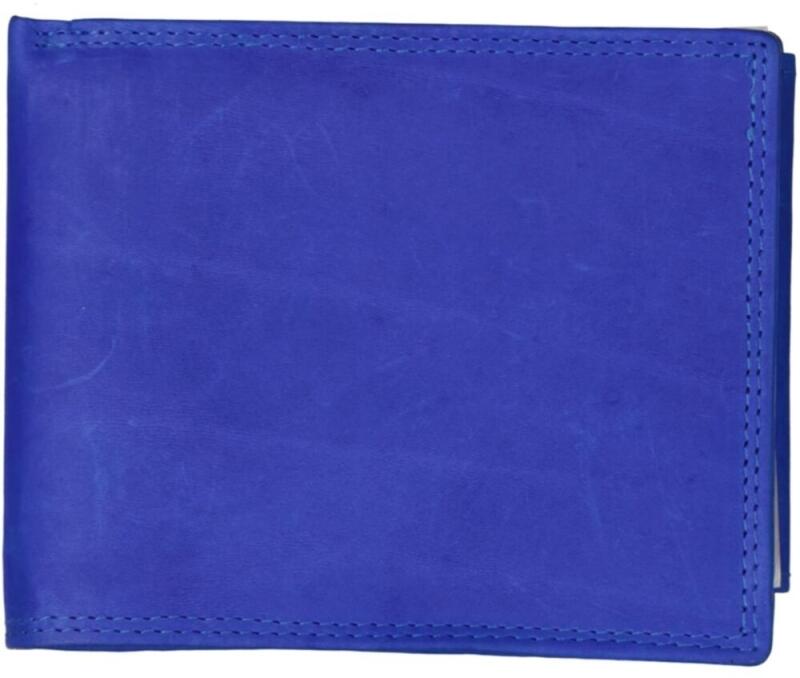 DERNIER - Denier Scheinbörse mit Riegel und RFID-Schutz echt Leder royalblau Blau von DERNIER