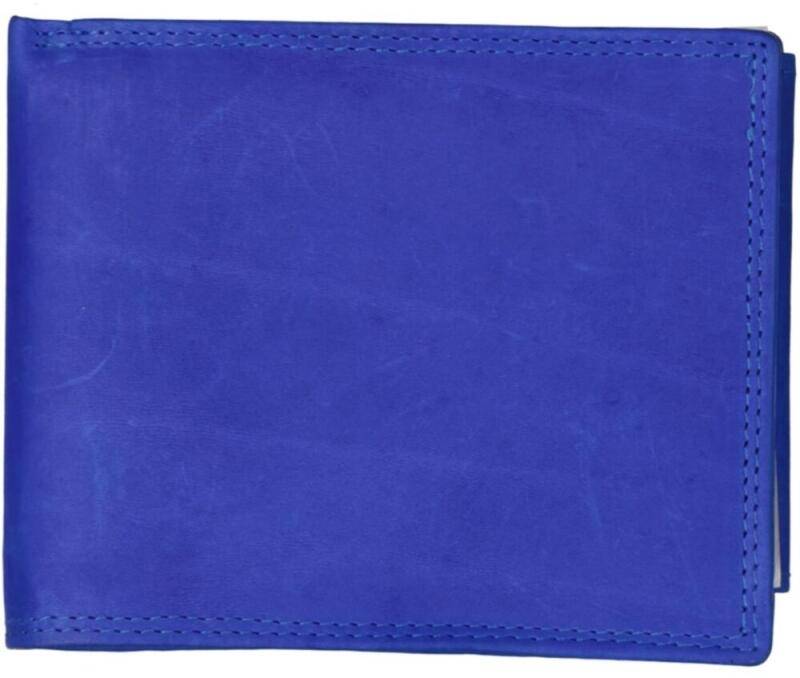 DERNIER - Denier Scheinbörse mit Riegel und RFID-Schutz echt Leder royalblau Blau von DERNIER