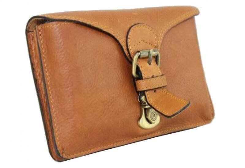 DERNIER - Dernier Gürteltasche mit Überschlag echt Leder cognac Braun von DERNIER