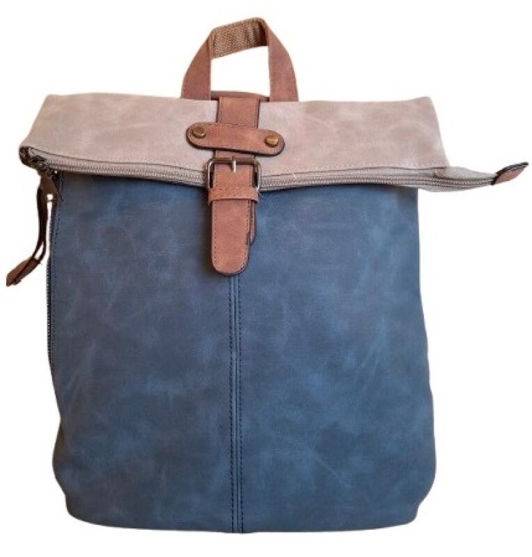 DERNIER - Dernier Rucksack/Tasche aus PU Navy braun Blau von DERNIER