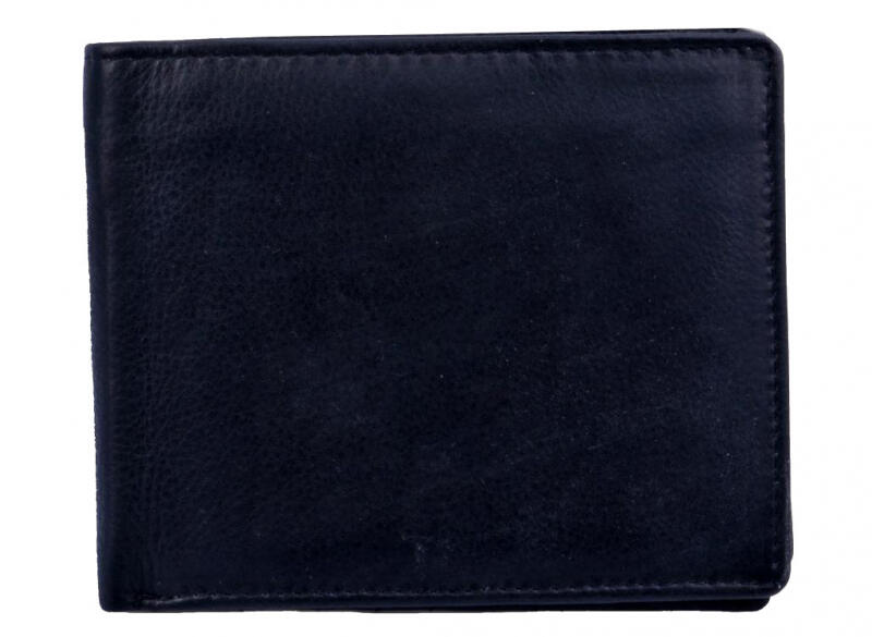 DERNIER - Dernier Scheinbörse Querformat echt Leder schwarz Schwarz von DERNIER