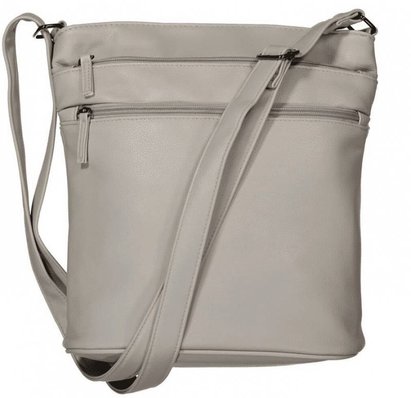 DERNIER - New Bags Crossbag Synth. 4 RV hellgrau Grau von DERNIER