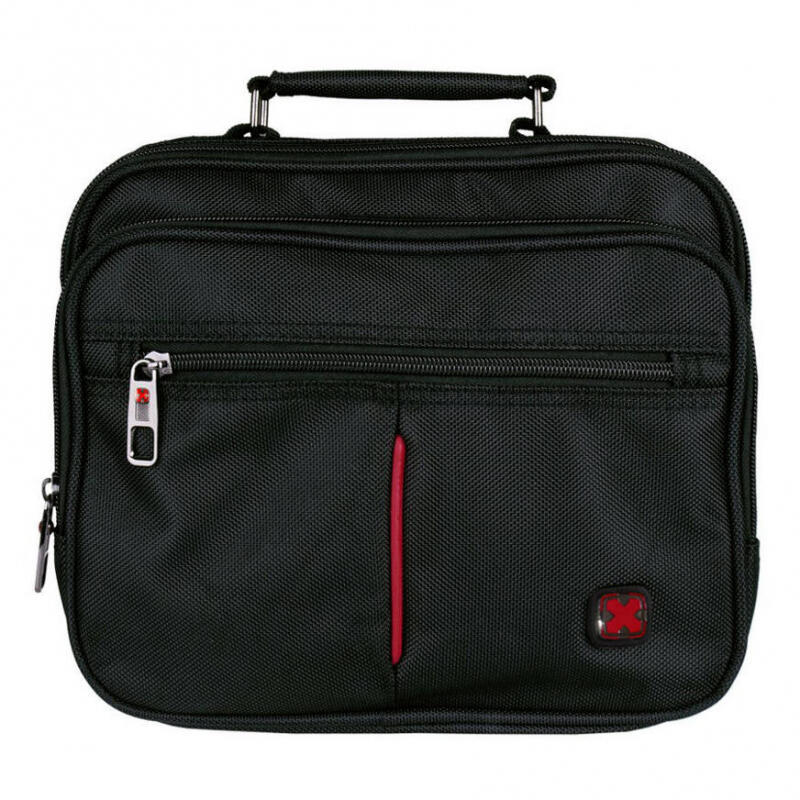 DERNIER - Travel ´N´ Meet Schultertasche quer Spinnstoff Schwarz Schwarz von DERNIER