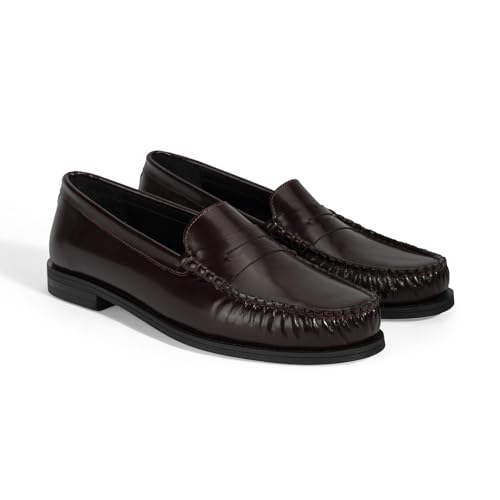 DESA Damen-Slip-Ons – Freizeitschuhe aus echtem Leder für den täglichen Gebrauch, Bequeme und stylische runde Zehenpartie, Obermaterial aus Wildleder, unverzichtbar für Herbst/Winter, | Bordeaux - 38 DESA Damen-Slip-Ons – Freizeitschuhe aus echtem Leder für den täglichen Gebrauch, Bequeme und stylische runde Zehenpartie, Obermaterial aus Wildleder, unverzichtbar für Herbst/Winter, | Bordeaux - 38 von DESA