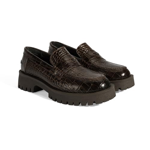 DESA Damen-Slipper aus echtem Leder, Freizeitschuhe mit runder Spitze und Schnürverschluss – Bequeme Flache Absätze für den Alltag und besondere Anlässe, bereit für Herbst/Winter | Braun - 40 DESA Damen-Slipper aus echtem Leder, Freizeitschuhe mit runder Spitze und Schnürverschluss – Bequeme Flache Absätze für den Alltag und besondere Anlässe, bereit für Herbst/Winter | Braun - 40 von DESA