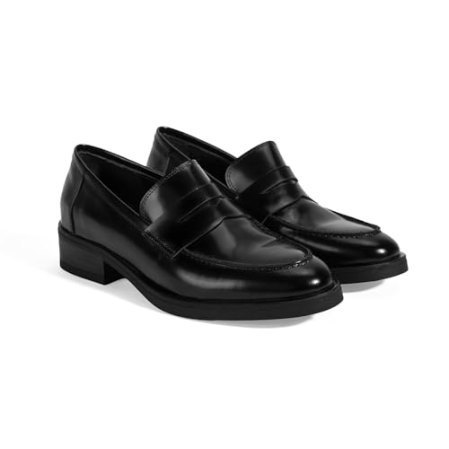 DESA Damen-Slip-Ons | Alltagsschuhe aus echtem Leder | Bequem und stilvoll für den Alltag und besondere Anlässe | Atmungsaktiv und regenabweisend | Niedriger, Flacher Absatz | Schwarz - 38 DESA Damen-Slip-Ons | Alltagsschuhe aus echtem Leder | Bequem und stilvoll für den Alltag und besondere Anlässe | Atmungsaktiv und regenabweisend | Niedriger, Flacher Absatz | Schwarz - 38 von DESA