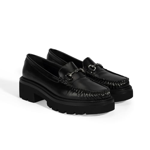 DESA Damen-Slipper aus echtem Leder – Elegante und Bequeme runde Zehenpartie, Herbst/Winter-Schuhe mit niedrigem Absatz | Schwarz - 40 DESA Damen-Slipper aus echtem Leder – Elegante und Bequeme runde Zehenpartie, Herbst/Winter-Schuhe mit niedrigem Absatz | Schwarz - 40 von DESA