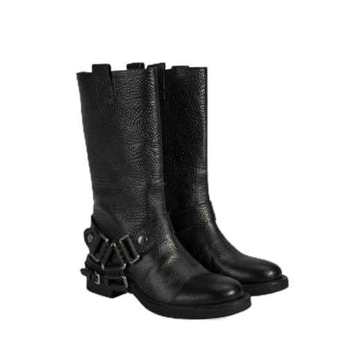 DESA Damen-Stiefeletten aus echtem Leder, bequem für den Alltag und stilvolle Anlässe, Flacher Absatz, regenfeste Sohle, unverzichtbar für Herbst/Winter | Schwarz - 36 DESA Damen-Stiefeletten aus echtem Leder, bequem für den Alltag und stilvolle Anlässe, Flacher Absatz, regenfeste Sohle, unverzichtbar für Herbst/Winter | Schwarz - 36 von DESA