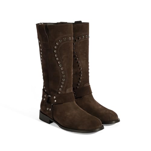 DESA Damenstiefel aus Wildleder, Obermaterial aus echtem Leder, bequemes Futter, strapazierfähiger Winterstiefel für den Alltag und besondere Anlässe | Braun - 38 DESA Damenstiefel aus Wildleder, Obermaterial aus echtem Leder, bequemes Futter, strapazierfähiger Winterstiefel für den Alltag und besondere Anlässe | Braun - 38 von DESA