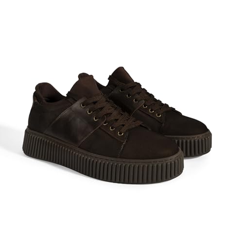 DESA Herren-Sneaker aus schwarzem Leder – stylische und Bequeme Sneaker für Freizeit und formelle Anlässe mit Obermaterial aus Nubukleder und atmungsaktivem Lederfutter | Braun - 44 DESA Herren-Sneaker aus schwarzem Leder – stylische und Bequeme Sneaker für Freizeit und formelle Anlässe mit Obermaterial aus Nubukleder und atmungsaktivem Lederfutter | Braun - 44 von DESA
