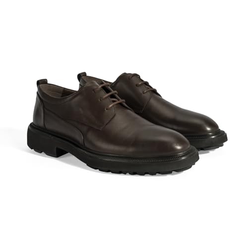 DESA Herren-Schnürschuhe aus echtem Leder – Bequeme, stylische Schuhe mit niedrigem Absatz und Flacher Sohle für den Alltag und besondere Anlässe | Braun - 40 DESA Herren-Schnürschuhe aus echtem Leder – Bequeme, stylische Schuhe mit niedrigem Absatz und Flacher Sohle für den Alltag und besondere Anlässe | Braun - 40 von DESA