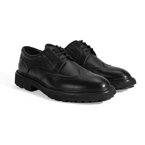 DESA Herren Echtleder Casual Schnürschuhe - Stilvoller Komfort für den Alltag und besondere Anlässe, Modell Flotel mit Flacher Sohle, Herbst/Winter Basic | Schwarz - 42 DESA Herren Echtleder Casual Schnürschuhe - Stilvoller Komfort für den Alltag und besondere Anlässe, Modell Flotel mit Flacher Sohle, Herbst/Winter Basic | Schwarz - 42 von DESA
