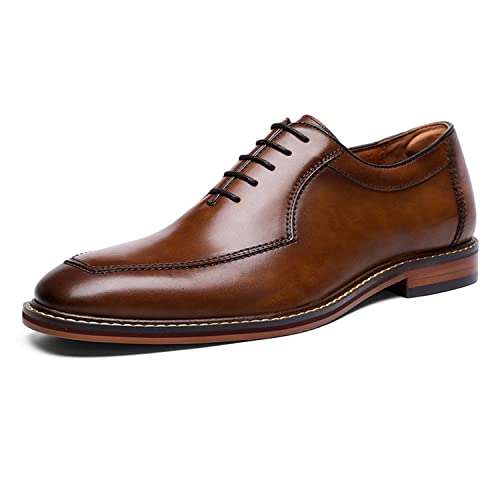 DESAI Herren Businessschuhe Hochzeitsschuhe Leder Oxford Anzugschuhe, Braun, 44 EU von DESAI