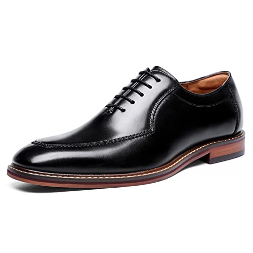 DESAI Herren Businessschuhe Hochzeitsschuhe Leder Oxford Anzugschuhe, Schwarz, 38 EU von DESAI