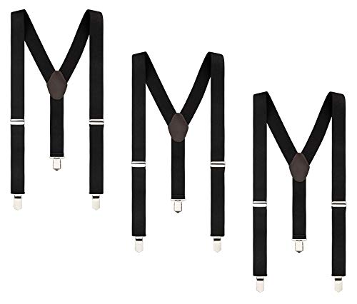DESERMO Herren-Hosenträger mit extra starken 4 Metall-Clips | Flexibel verstellbar, elastisch | Y-Style, 3 cm breit, Schwarz DESERMO Herren-Hosenträger mit extra starken 4 Metall-Clips | Flexibel verstellbar, elastisch | Y-Style, 3 cm breit, Schwarz von DESERMO