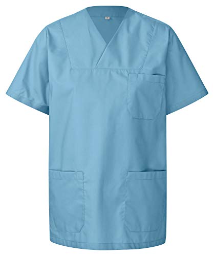 DESERMO Kasack Berufsbekleidung Unisex|Kasacks Damen Pflege aus hochwertiger Baumwollmischung in 10 Farben|Kasack Herren mit 3 Taschen & Stifthalter|Waschbar 90° & autoklavierbar von DESERMO